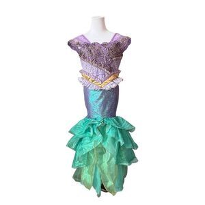 Disney‎ Deluxe Little Mermaid Ariel Costume Halloween Cosplay Pretend 12 Fantasy